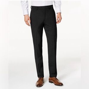 Calvin Klein Mens Slim fit Dress Pants 34 / 30 Black Solid Stretch. New